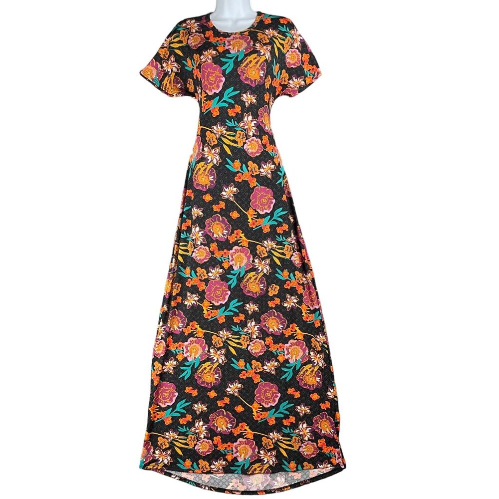 LuLaRoe Ana Dress XXS Flowy Casual Everyday Lightweight Peasant Hippie Floral